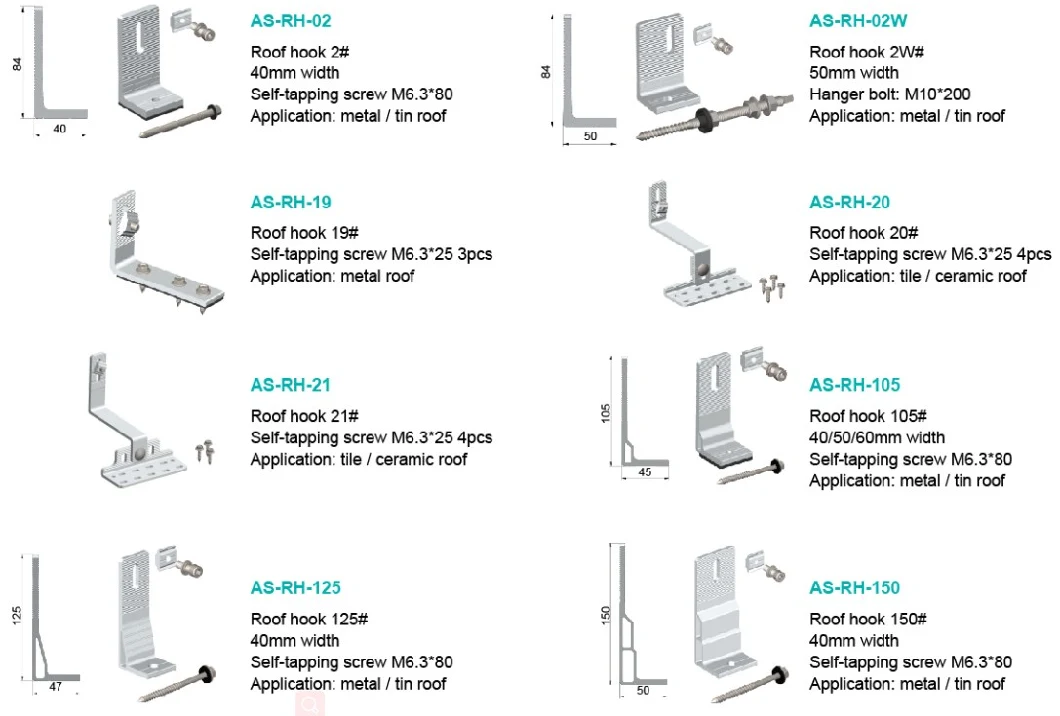 Solar Rooftop Mounting Hook