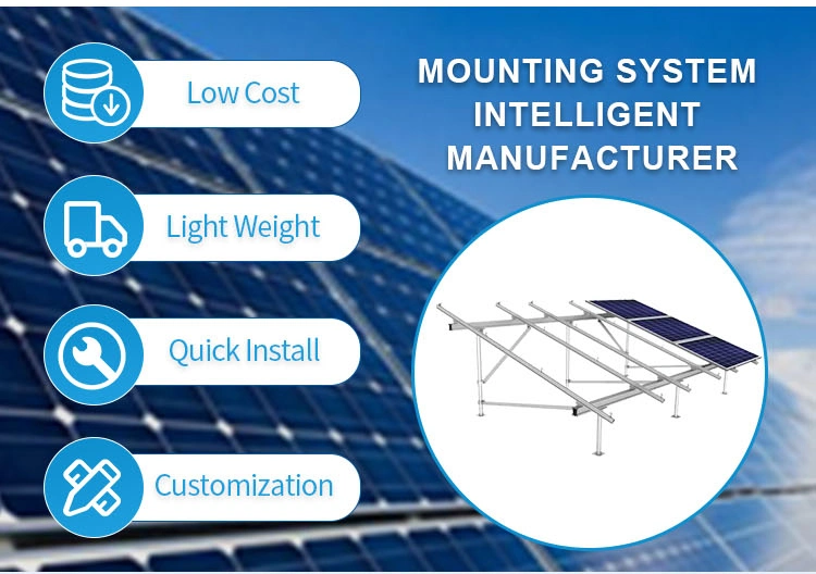 Solar Panel Mounting Bracket Ground Mounting Solar Structure with Ground Screws Pile Foundation