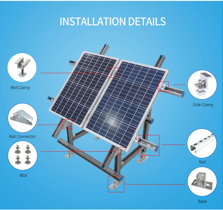 Ground Solar Panel Bracket Steel Structure Favorable Price Steel PV Structure Solar Energy Solar Panel Mounting System